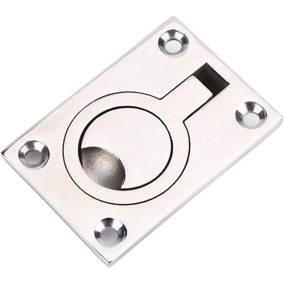 Puxador de Tampas de Embutir em Aço Fundido 44 x 63 mm - Retangular