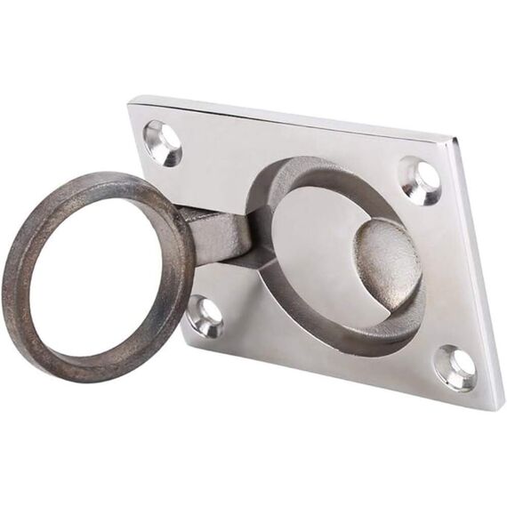 Puxador de Tampas de Embutir em Aço Fundido 44 x 63 mm - Retangular