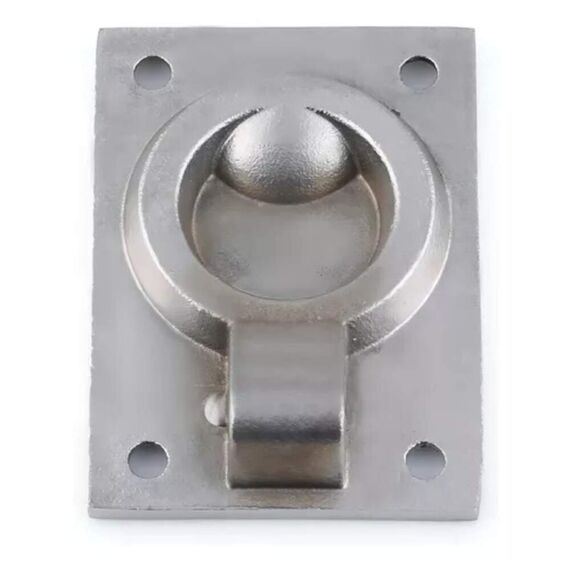 Puxador de Tampas de Embutir em Aço Fundido 44 x 63 mm - Retangular