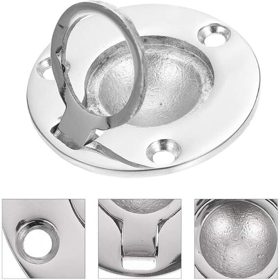 Puxador de Tampas de Embutir em Aço Fundido - Redondo - 50 mm