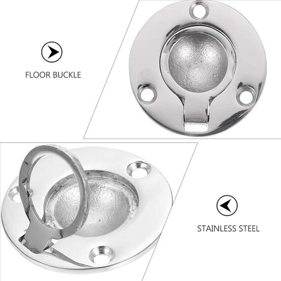 Puxador de Tampas de Embutir em Aço Fundido - Redondo - 50 mm