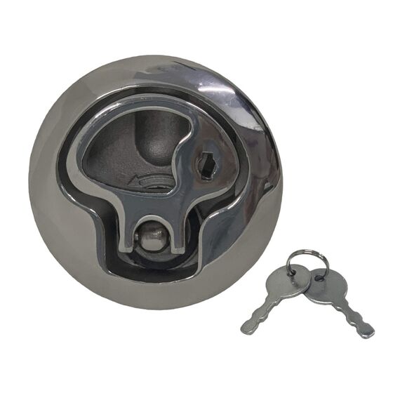 Puxador/Fechadura c/ Chave p/ Portas até 1-1/8 pol - INOX