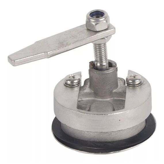 Puxador/Fechadura c/ Chave p/ Portas até 1-1/8 pol - INOX