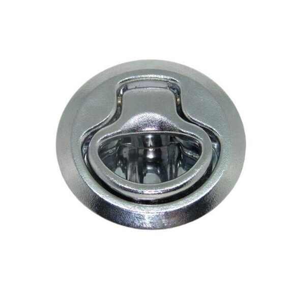 Puxador/Fechadura de Bater p/ Portas até 1/2 pol - Plástico Cromado