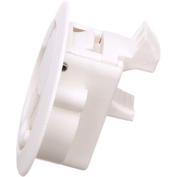 Puxador/Fechadura de Bater p/ Portas até 7/8 pol - Plástico Branco - Seachoice