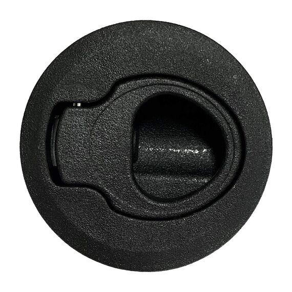 Puxador/Fechadura de Bater p/ Portas até 7/8 pol - Plástico Preto