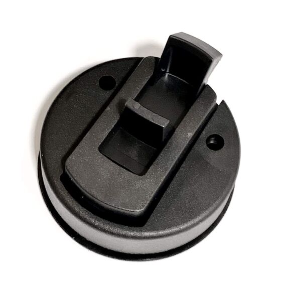 Puxador/Fechadura de Bater p/ Portas até 7/8 pol - Plástico Preto