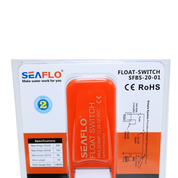 Automático p/ Bombas de Porão 12/24V - 20A - Seaflo