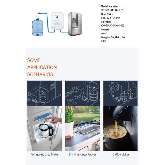 Bomba Com Sistema De Água Potável 1gpm 3.8lpm 110-220v Seaflo