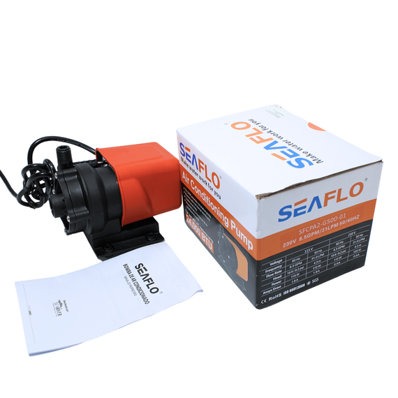 Bomba de Circulação p/ Ar condicionado 24.000 BTU - Seaflo 8.5 Gpm - 230V
