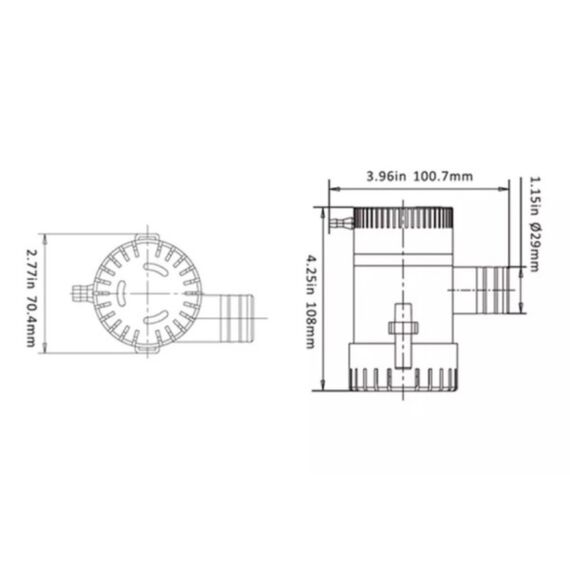 Bomba De Porão Rule 1.100 Gph - 4.163 Litros Hora - 12v