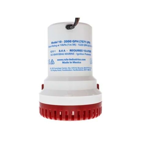 Bomba De Porão Rule 2.000 Gph - 7.569 Litros Hora - 12v