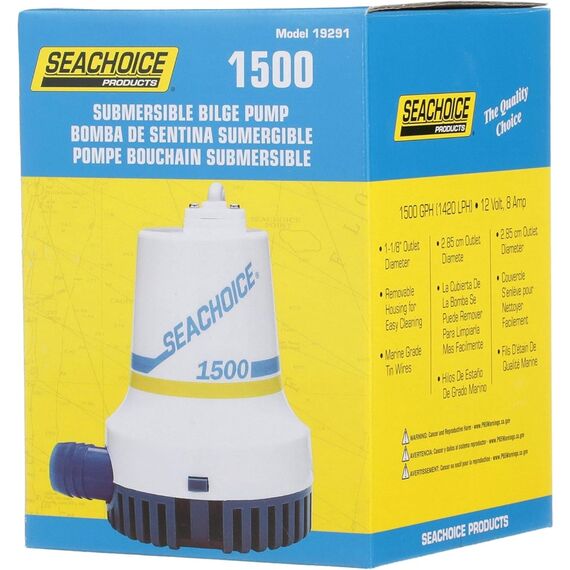 Bomba De Porão Seachoice 1.500 Gph - 5.677 Litros Hora - 12v