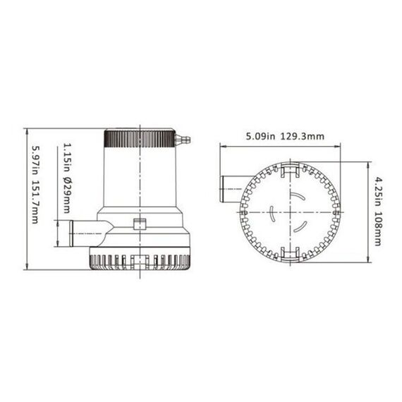 Bomba De Porão Seaflo 1.500 Gph - 5.677 Litros Hora - 12v