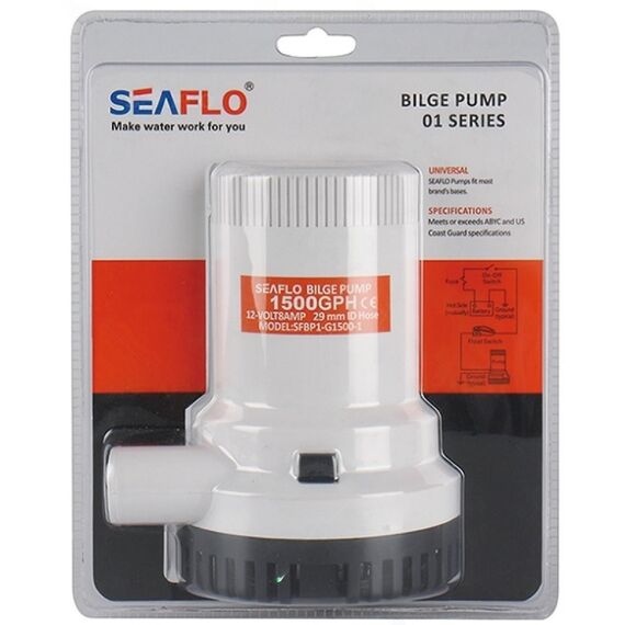 Bomba De Porão Seaflo 1.500 Gph - 5.677 Litros Hora - 24v