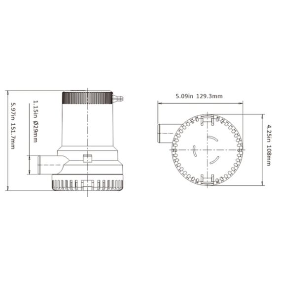 Bomba De Porão Seaflo 1.500 Gph - 5.677 Litros Hora - 24v