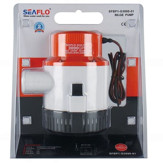 Bomba De Porão Seaflo 3.000 Gph - 11.355 Litros Hora - 12v