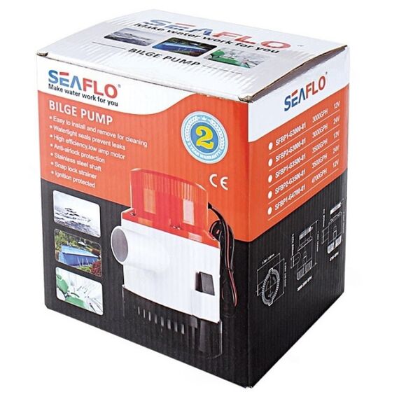 Bomba De Porão Seaflo 3.700 Gph - 14.005 Litros Hora - 24v