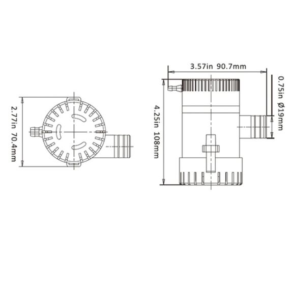 Bomba De Porão Seaflo 750 Gph - 2.839 Litros Hora - 12v