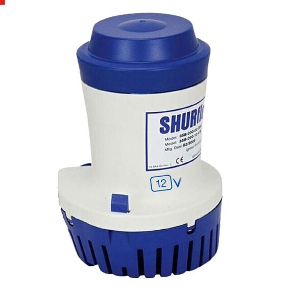 Bomba De Porão Shurflo 1.500 Gph - 5.677 Litros Hora - 12v