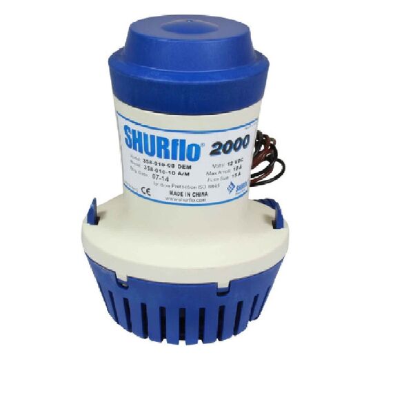 Bomba De Porão Shurflo 2.000 Gph - 7.569 Litros Hora - 12v