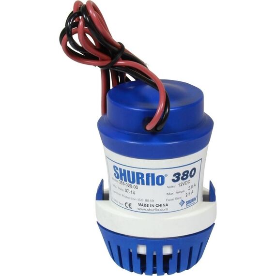 Bomba De Porão Shurflo 380 Gph - 1.438 Litros Hora - 12v