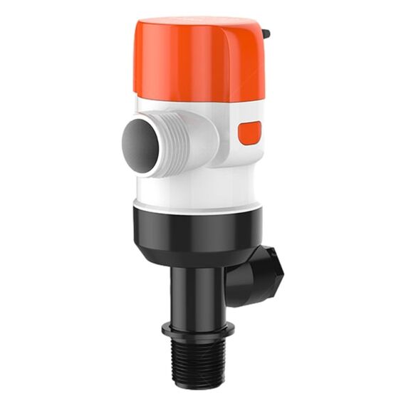 Bomba p/ Viveiro Seaflo Base Giratória c/ Haste Reta de Rosca Curta 1.100 Gph - 4.159 Litros Hora - 12v - Entrada Dupla