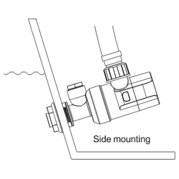 Bomba p/ Viveiro Seaflo Base Giratória c/ Haste Reta de Rosca Longa 1.100 Gph - 4.163 Litros Hora - 12v - Entrada Dupla