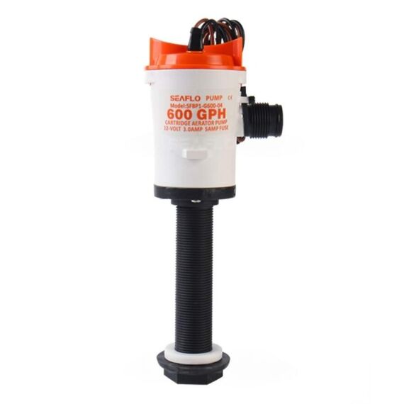 Bomba p/ Viveiro Seaflo c/ Haste de Rosca 600 Gph - 2.271 Litros Hora - 12v