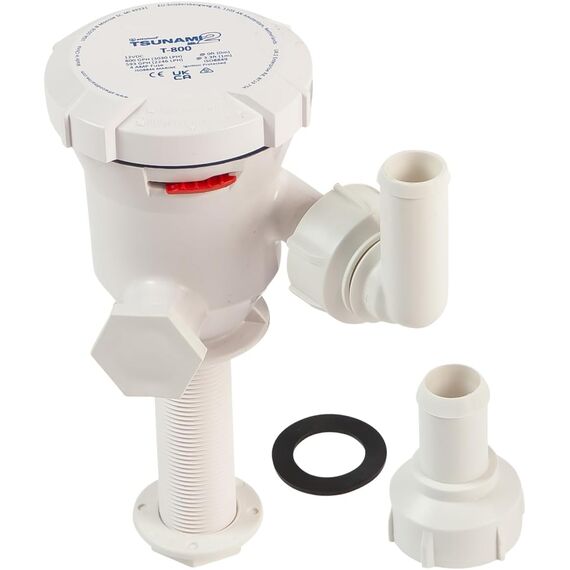 Bomba p/ Viveiro Tsunami c/ Haste de Rosca 800 Gph - 3.028 Litros Hora - 12v