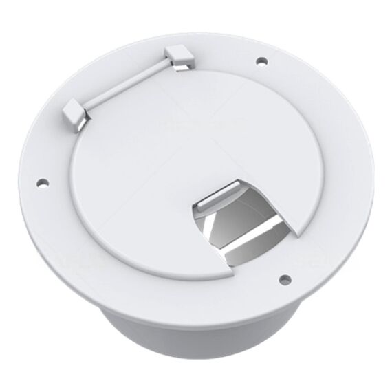 Base Plástica de Embutir p/ Chuveiro e Cabos Elétricos Seaflo - Branco