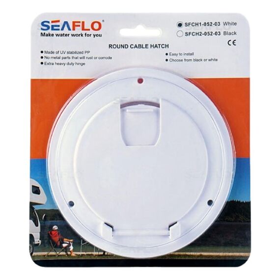 Base Plástica de Embutir p/ Chuveiro e Cabos Elétricos Seaflo - Branco