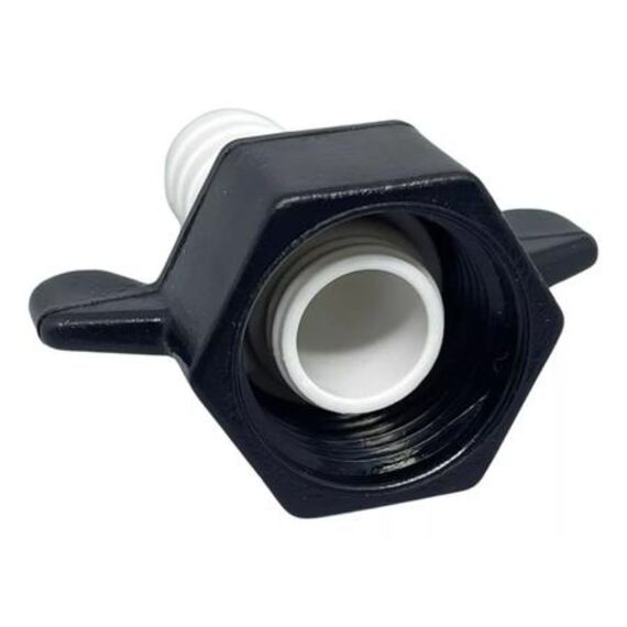 Bico Conector Adaptador de Plástico Bomba Pressurização Entrada Rosca 1/2 Saída com Farpa 3/8