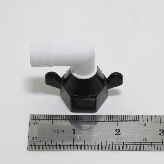 Bico Conector Adaptador de Plástico em L Bomba Pressurização Rosca 1/2 Espigão 1/2
