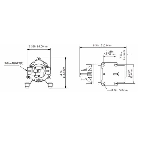 Bomba Água Doce Pressurização Seaflo 1,5 Gpm - 24v - 5,7l/m 4,5a 80psi 31s