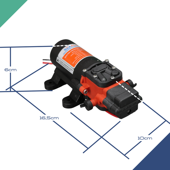 Bomba Água Doce Pressurizadora Seaflo 0.8 Gpm -12v - 70 psi