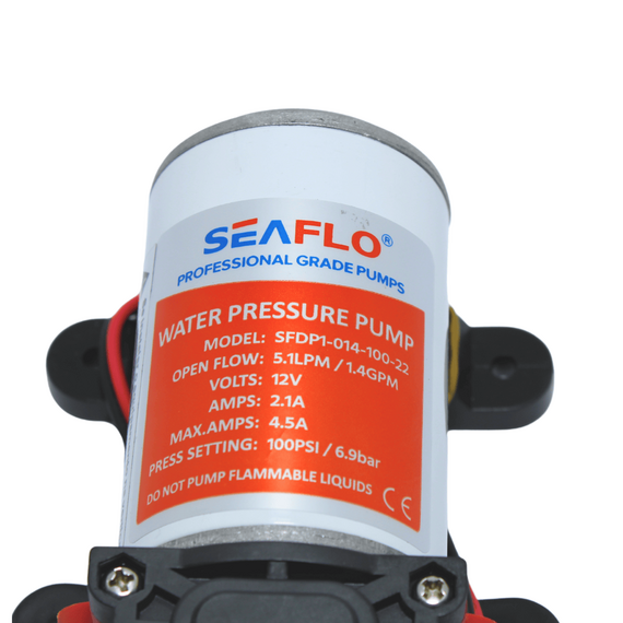 Bomba Água Doce Pressurizadora Seaflo 1.4 Gpm -12v - 100 psi