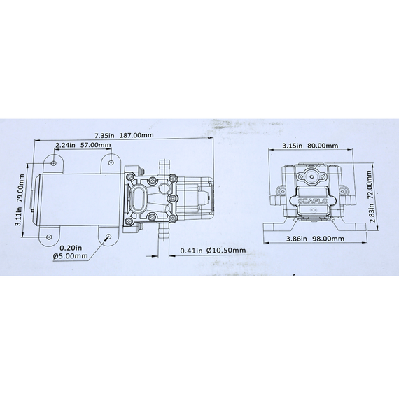 Bomba Água Doce Pressurizadora Seaflo 1.4 Gpm -24v - 100 psi