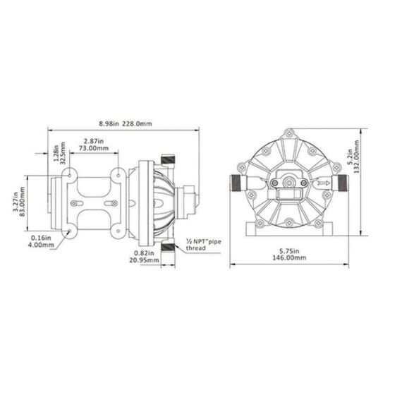 Bomba Água Doce Pressurizadora Seaflo 4.0 Gpm -12v