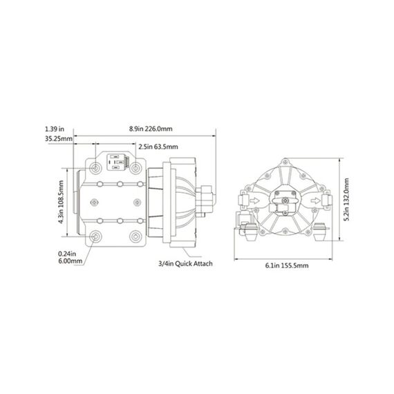 Bomba Água Doce Pressurizadora Seaflo 7.0 Gpm -24v