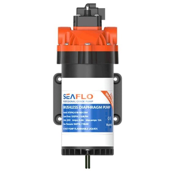 Bomba Água Doce Pressurizadora Seaflo Brushless / Sem Escovas 1.5 Gpm -12v - 80 PSI - 31WS - SFDP1-015-080-31W