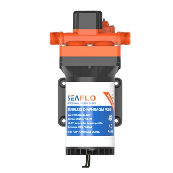 Bomba Água Doce Pressurizadora Seaflo Brushless / Sem Escovas 3.0 Gpm -12v - 55 PSI - 42WS - SFDP1-030-055-42W