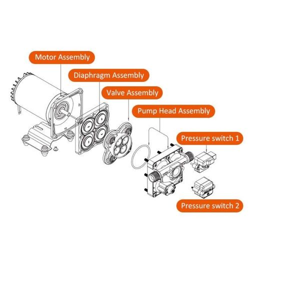 Bomba Água Doce Pressurizadora Seaflo Brushless / Sem Escovas 3.0 Gpm -12v - 55 PSI - 42WS - SFDP1-030-055-42W