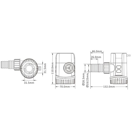Bomba De Porão Automática c/ Sensor Eletrônico Seaflo 800 Gph - 3.028 Litros Hora -12v - 13B