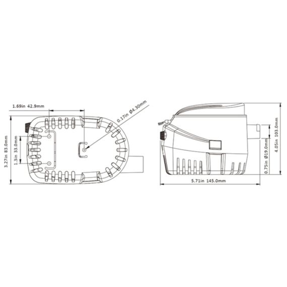 Bomba De Porão c/ Automático Seaflo 600 Gph - 2.271 Litros Hora -24v