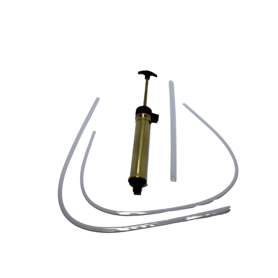 Bomba Manual p/ Transferência de Óleo e Combustível - Corpo em Metal - 3 Mangueiras