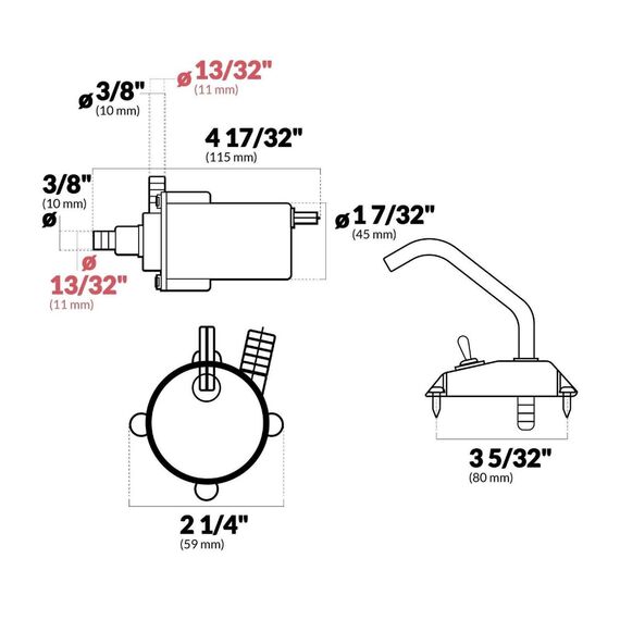 Bomba Pressurizadora 100 Gph c/ Torneira em Inox p/ Embarcações