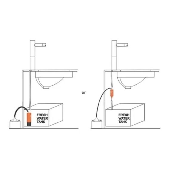 Bomba Pressurizadora Submersível p/ Água Salgada e Óleo 500gph - 12v