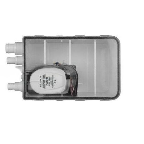 Caixa Coletora Grande p/ Embarcações c/ Bomba e Automático Seaflo - 750 GPH - 24v