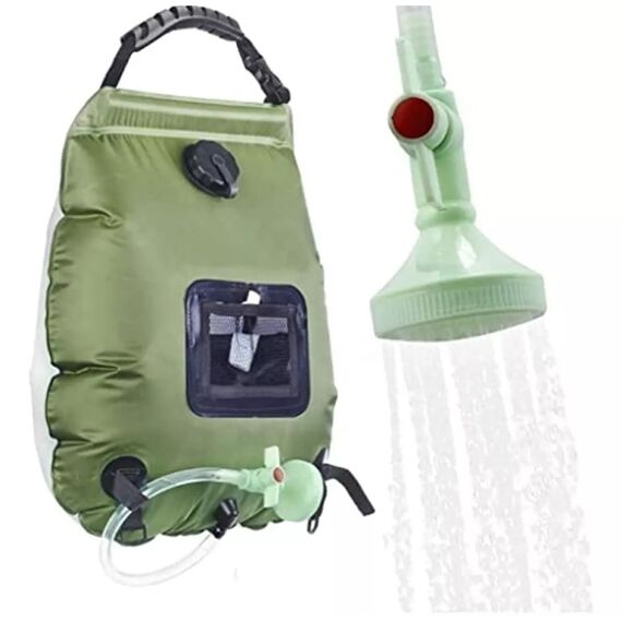 Chuveiro Portatil com Ducha e Bolsa Térmica Solar - 20 litros